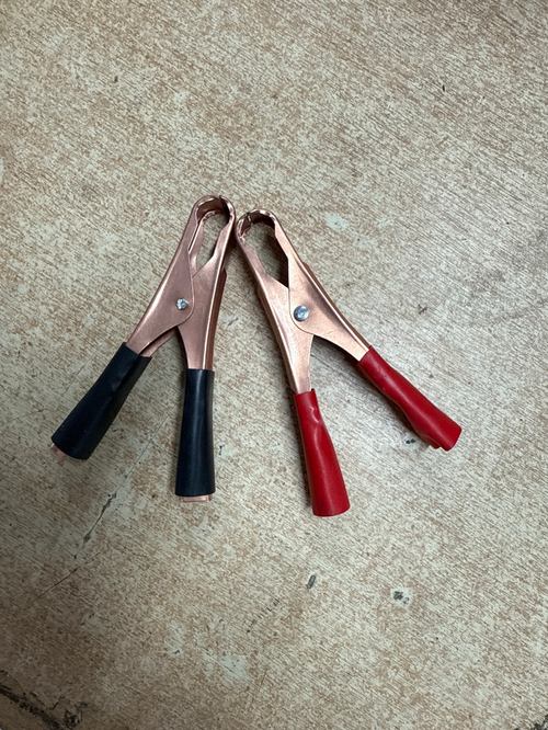 Зажимы аккумуляторные (крокодилы) средний (2 шт)