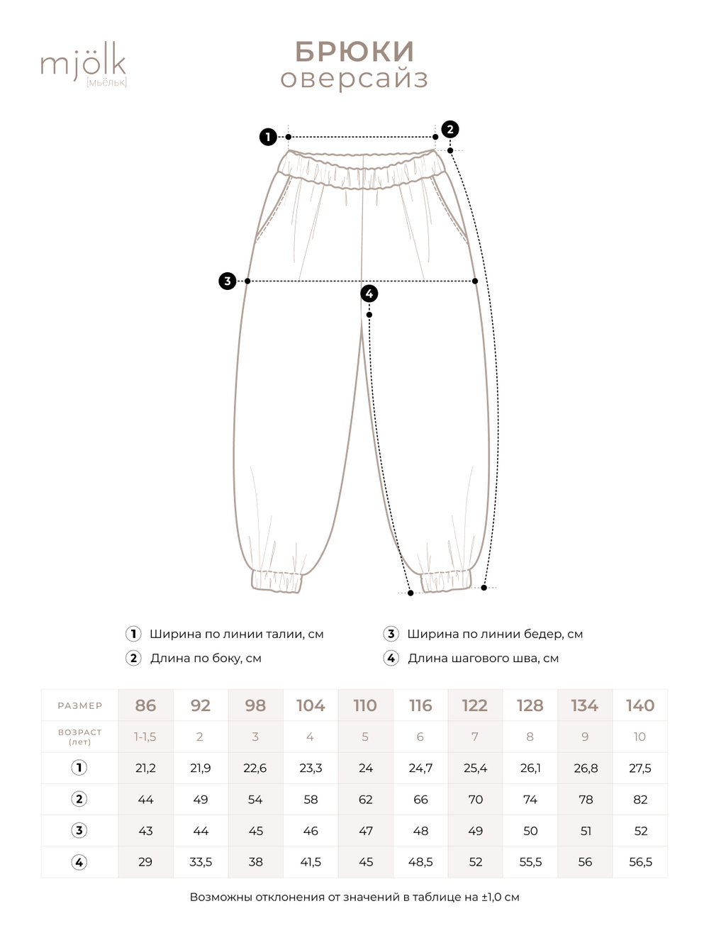 Брюки оверсайз Mjölk Paprika, уценка