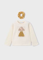 лонгслив с резинкой для волос