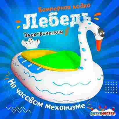 Электрическая бамперная лодка «Лебедь» жёлто-зелёная, на часовом механизме