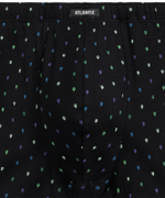 Мужские трусы шорты Atlantic, набор из 3 шт., хлопок, черные + темно-голубые + черные, 3MH-220