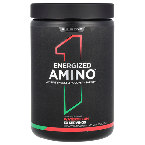 Rule One Proteins, Energized Amino, аминокислоты, со вкусом арбуза, 270 г (9,52 унции)