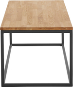 Стол кофейный Детлиф, стол журнальный лофт, деревянный, дуб/металл