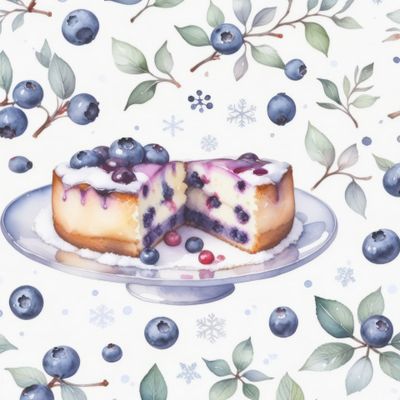 Зимний пирог с голубикой