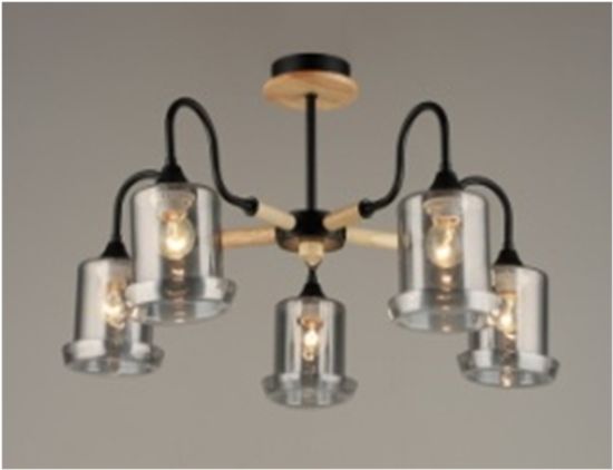 4872/5 BK+WOOD (2) Люстра (RL)