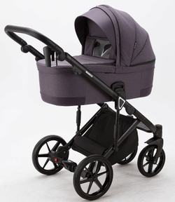 Детская коляска Adamex Marco 2 в 1 GA08 (Т. СЛИВ. ТК. + СЛИВ. КОЖ. ОТДЕЛКА)