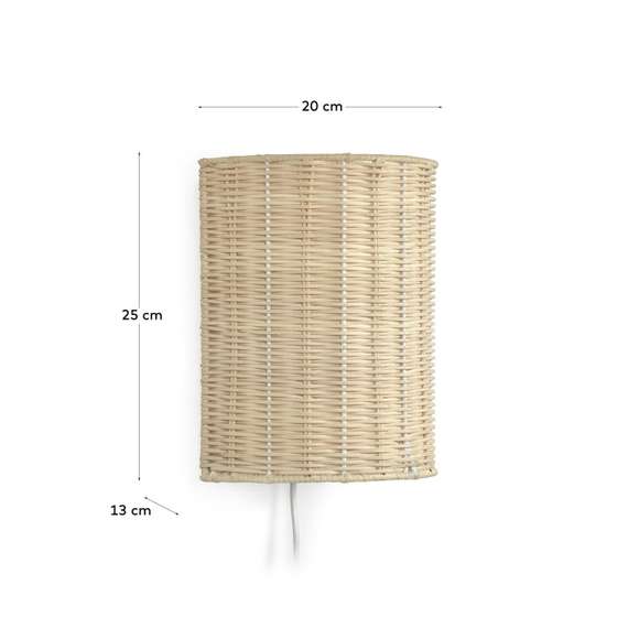 Настенный светильник Kimjit из ротанга