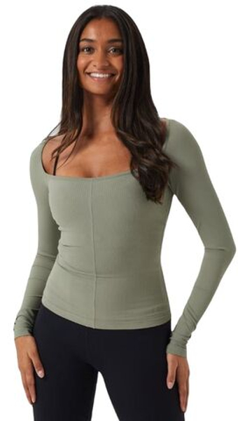 Женская теннисная футболка (dł. Рукава) Björn Borg Studio Ballerina - зеленый