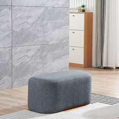 Банкетка Midnight Light 80 см темно-серая