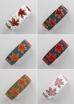 Схема PEYOTE, Схема браслета мозаичное плетение, узор из Miyuki Delica 11/0, файл PDF, №414