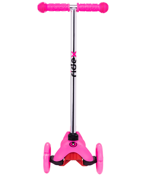 Самокат детский 3-колесный RIDEX Zippy 2.0 3D 120/80 мм, розовый