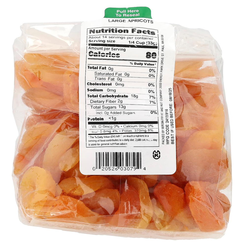 Bergin Fruit and Nut Company, Крупный абрикос, 454 г (16 унций)