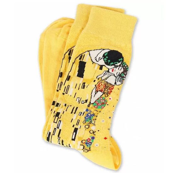 Носки "Поцелуй" Густав Климт р.38-45 (Жёлтый)