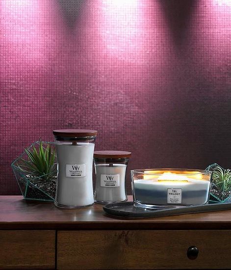 Теплая шерсть, ароматическая свеча, WoodWick