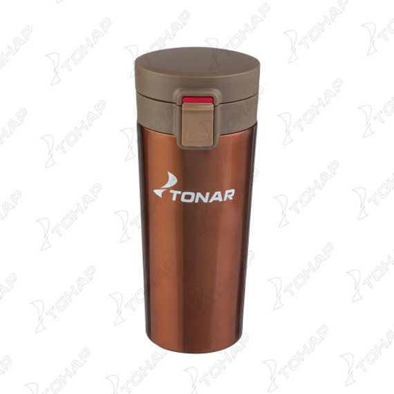 Термос-кружка (HS.TMК-02) 400ML кофейный TONAR