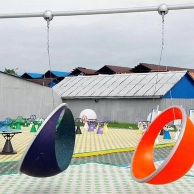 Качели Худи высотой 300 см, диаметр крепления на трубу 76 мм