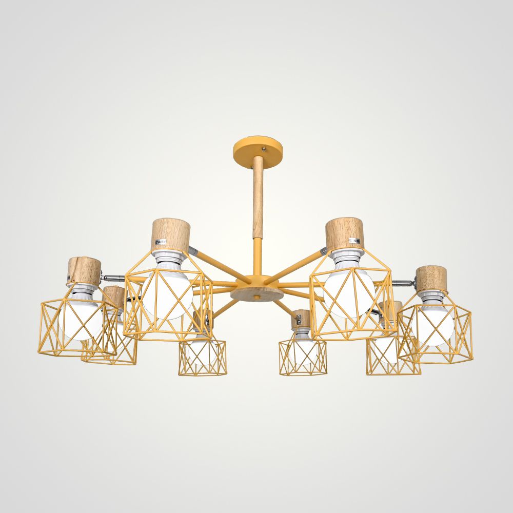 Потолочная люстра CORF B3 Yellow 8 lamps