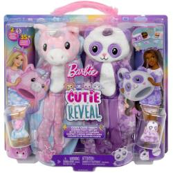Barbie Cutie Reveal - подарочный набор для пижамной вечеринки с 2 куклами и аксессуарами HRY15 / артикул   HRY15  / GTIN 194735188574
