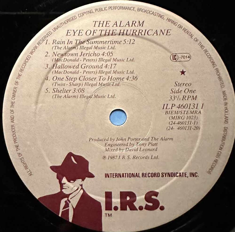 The Alarm - Eye Of The Hurricane (Нидерланды 1987г.)