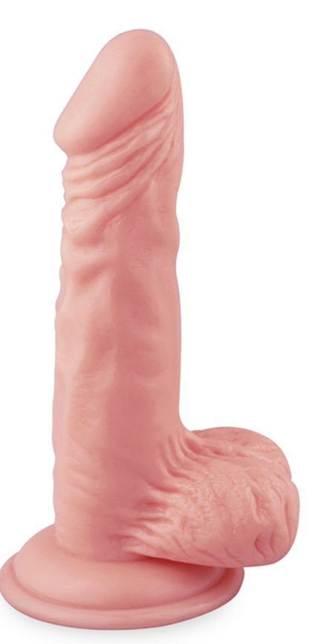 Телесный фаллоимитатор 7 Dong with Balls - 16 см. (Цвет: телесный)