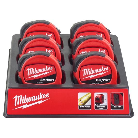 Рулетка Milwaukee SLIM 8м / ширна 25мм купить в Москве и Московской области по низкой цене с доставкой по России — (6) Рулетка Milwaukee SLIM 8м / ширна 25мм — (6)