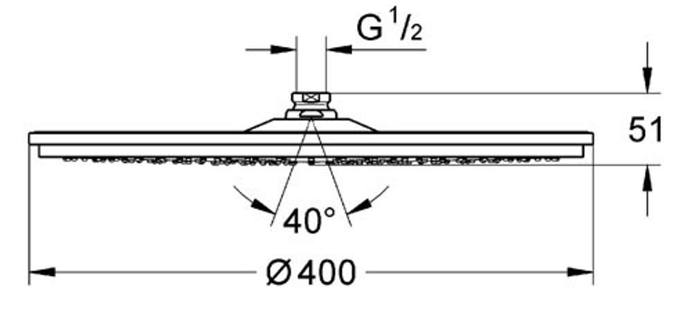 Верхний душ Grohe Rainshower 28778000 схема