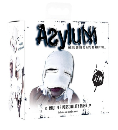 Шлем-маска с застежками-молниями размера S-M (Размер: S-M) (Цвет: белый)