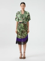 Юбка с принтом "Медведи" и бахромой OLA OLA