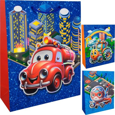 Пакет 32*26*10 см Машины 141V-1061