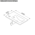 Раковина мебельная, керамическая, 45 см AM.PM X-Joy M85AWCC0452WG64 белая