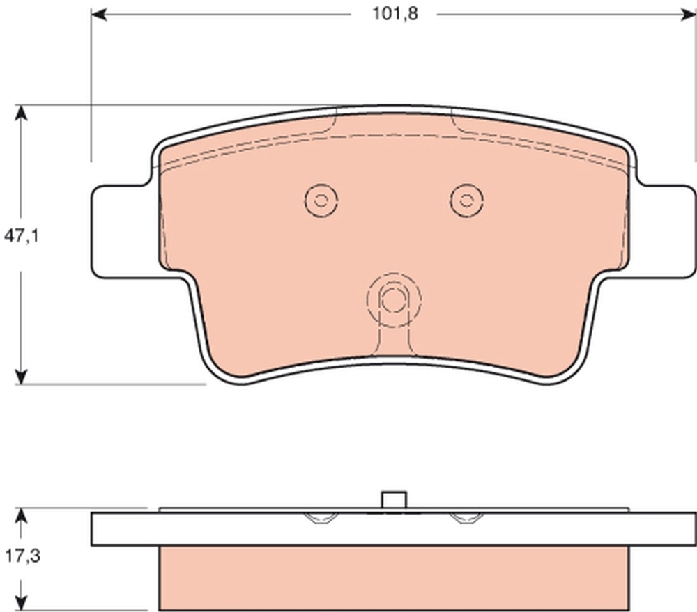 TRW - GDB1656-TRW - Brake Pad Set, disc brake
