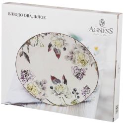 БЛЮДО ОВАЛЬНОЕ AGNESS "ЛЕМОН ТРИ" 31,5*25,5*3 СМ (КОР=18ШТ.)