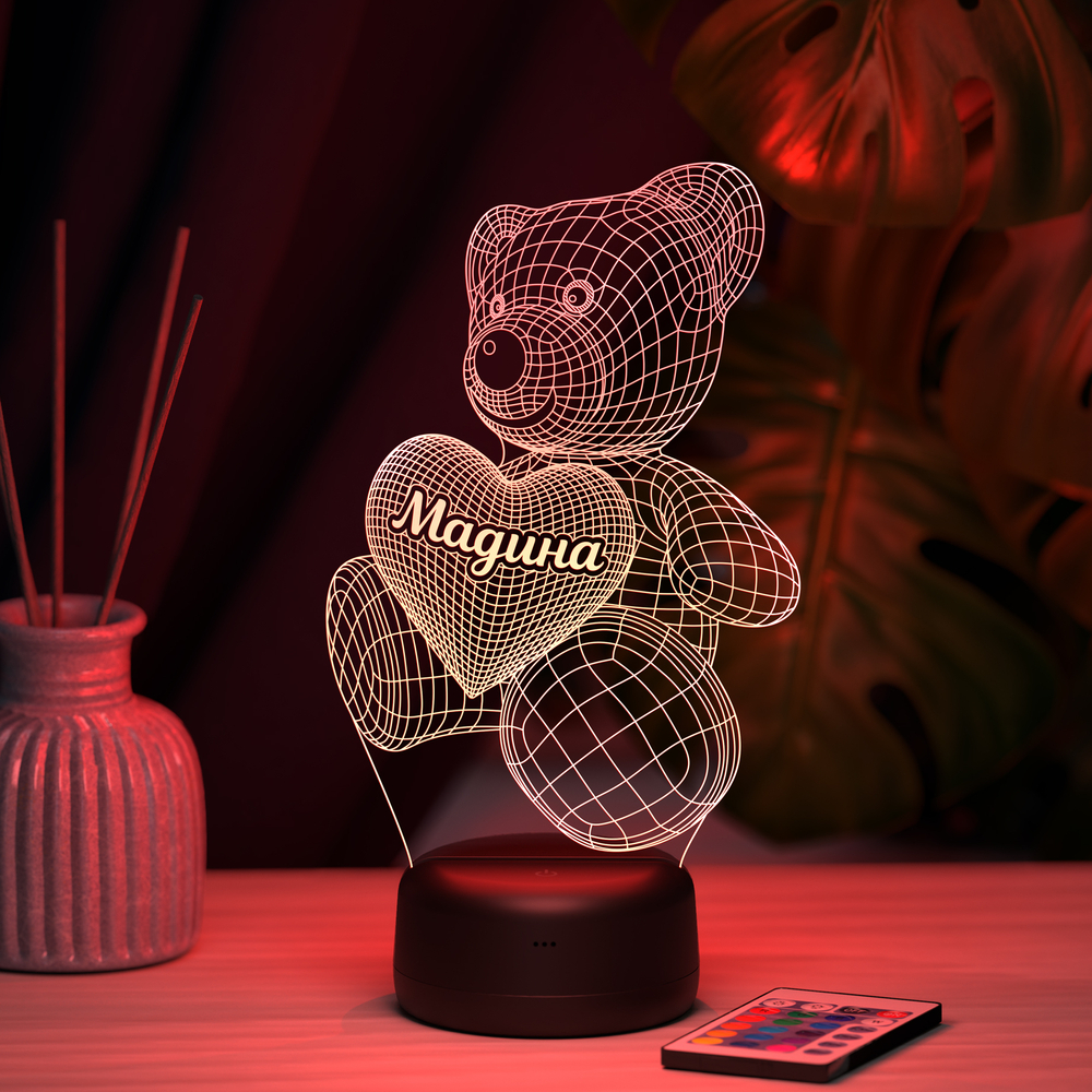 Ночник "Мишка с именем Мадина"