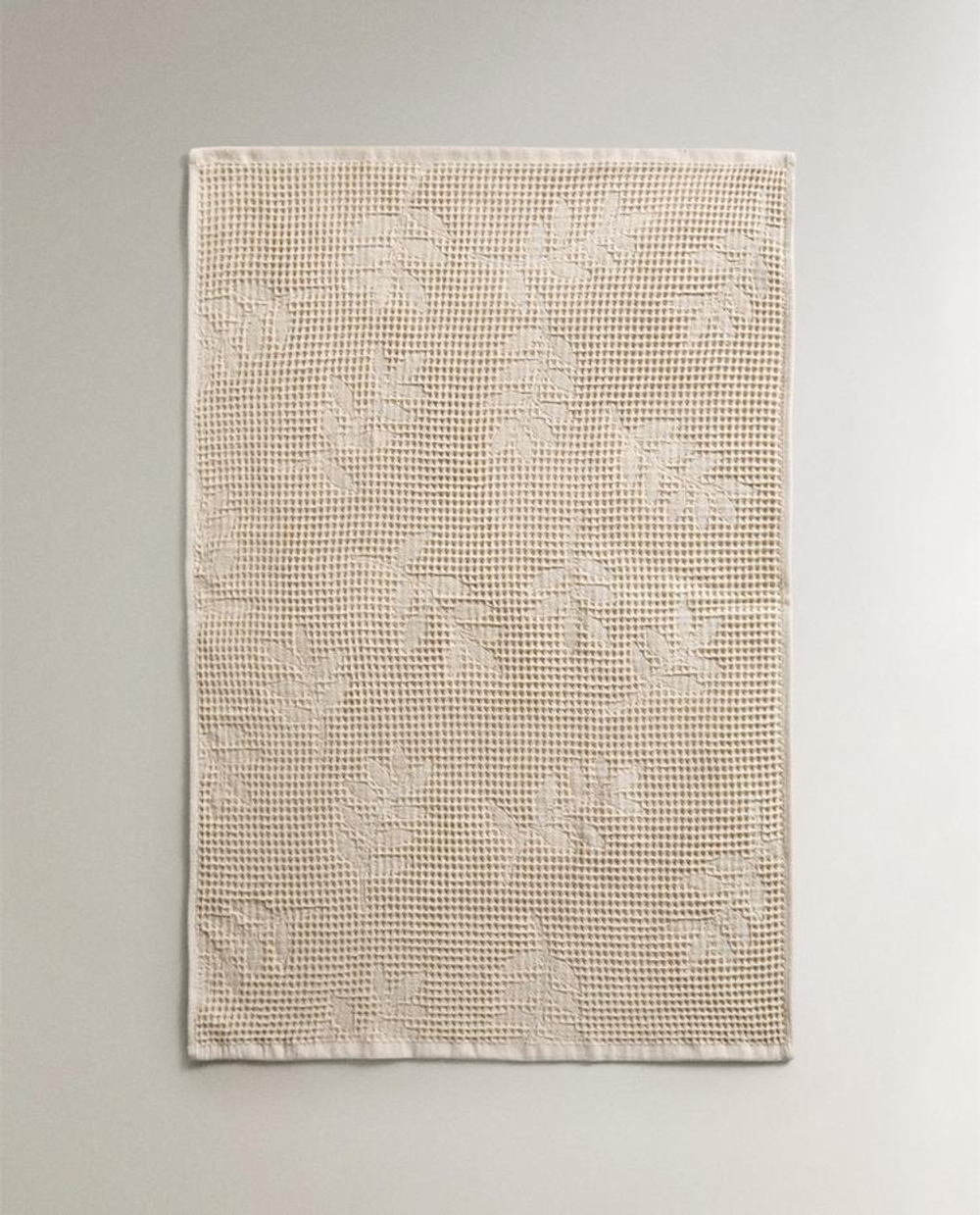 ZARA HOME КУХОННОЕ ПОЛОТЕНЦЕ С ВАФЕЛЬНЫМ УЗОРОМ, СВЕТЛО-БЕЖЕВЫЙ