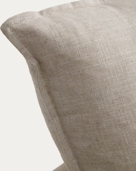 Кресло модульное Anarela бежевое из льна и вискозы со съемным чехлом, 110 см