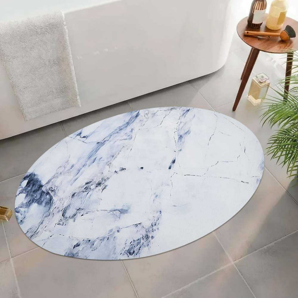 Коврик диатомитовый овал 60*90см Roomis (монсеррат серый) D6