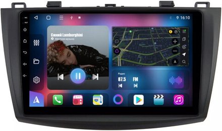 Магнитола для Mazda 3, Axela 2009-2013 - FarCar BM034M на Android 13, QLED, ТОП процессор, 4Гб+32Гб, CarPlay, 4G SIM-слот