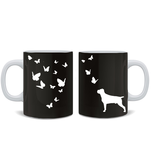 Кружка "Кане Корсо и бабочки"