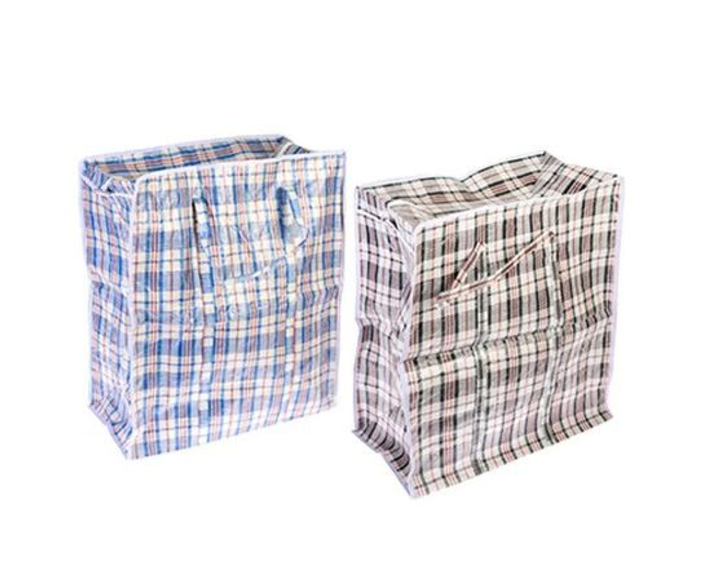 Сумка хозяйственная "Клетка", 55x65x30см, 105 литров, до 12кг, полипропилен, Случайный цвет