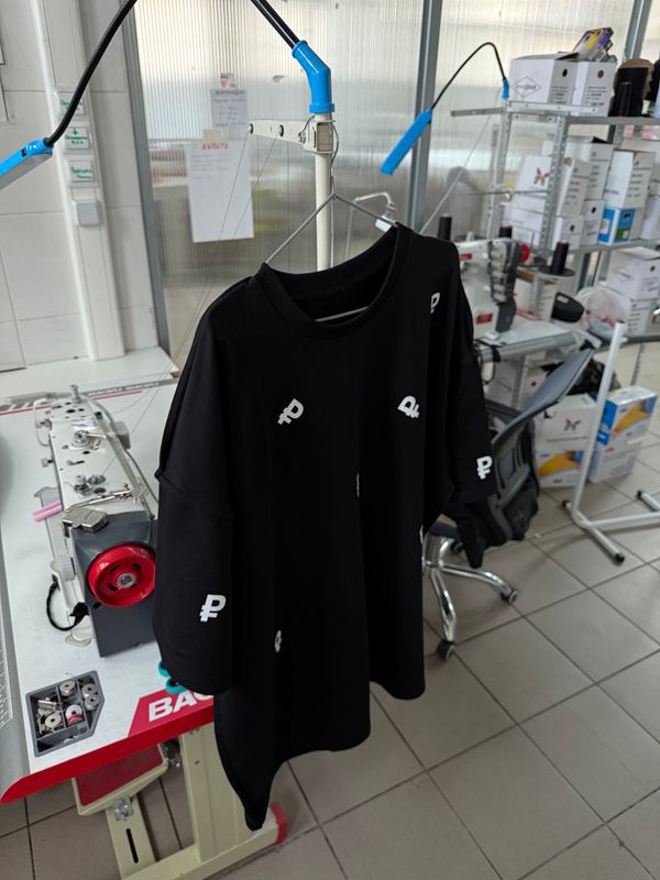 Футболка оверсайз(унисекс) плотная «РУБЛИ»