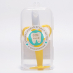 3780372 Детская зубная щетка,  прорезыватель - массажер «Банан», на присоске, с ограничителем,