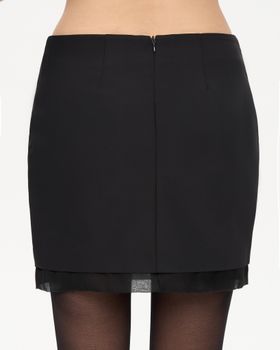 Юбка мини из костюмной ткани