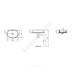 Умывальник мебельный STRADA II Oval Vessel 60 без отверстия под смеситель Ideal Standard T360401