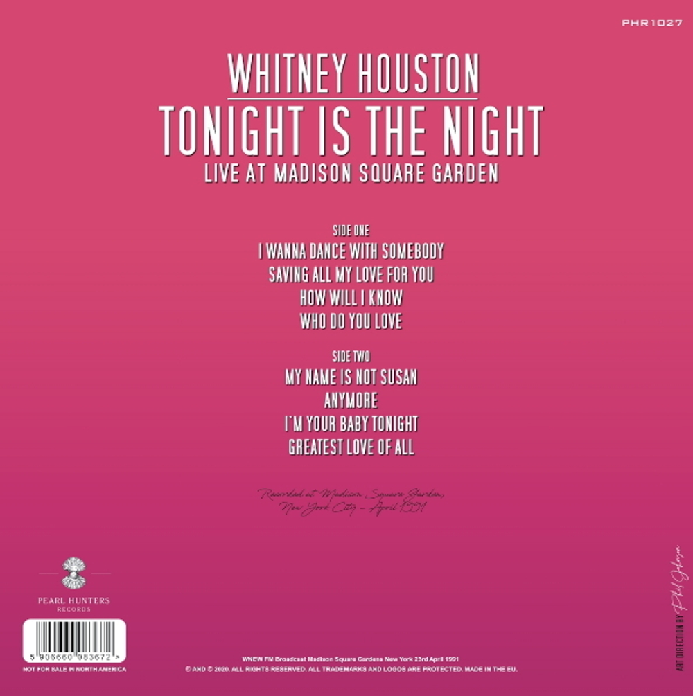 Whitney Houston / Tonight Is The Night: Live At Madison Square Garden (Coloured Vinyl)(LP)