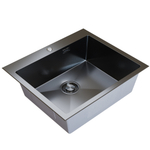 Мойка настол.монтаж 60х50 (3,0) вып 3 1/2  MIXLINE PRO с ФАСКОЙ 22см с сифоном (черный графит)