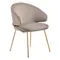 Стул Lime, серо-бежевый микровелюр с золотыми ножками
