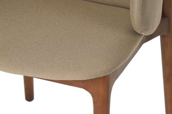 Стул Lando, орех с коричневой обивкой