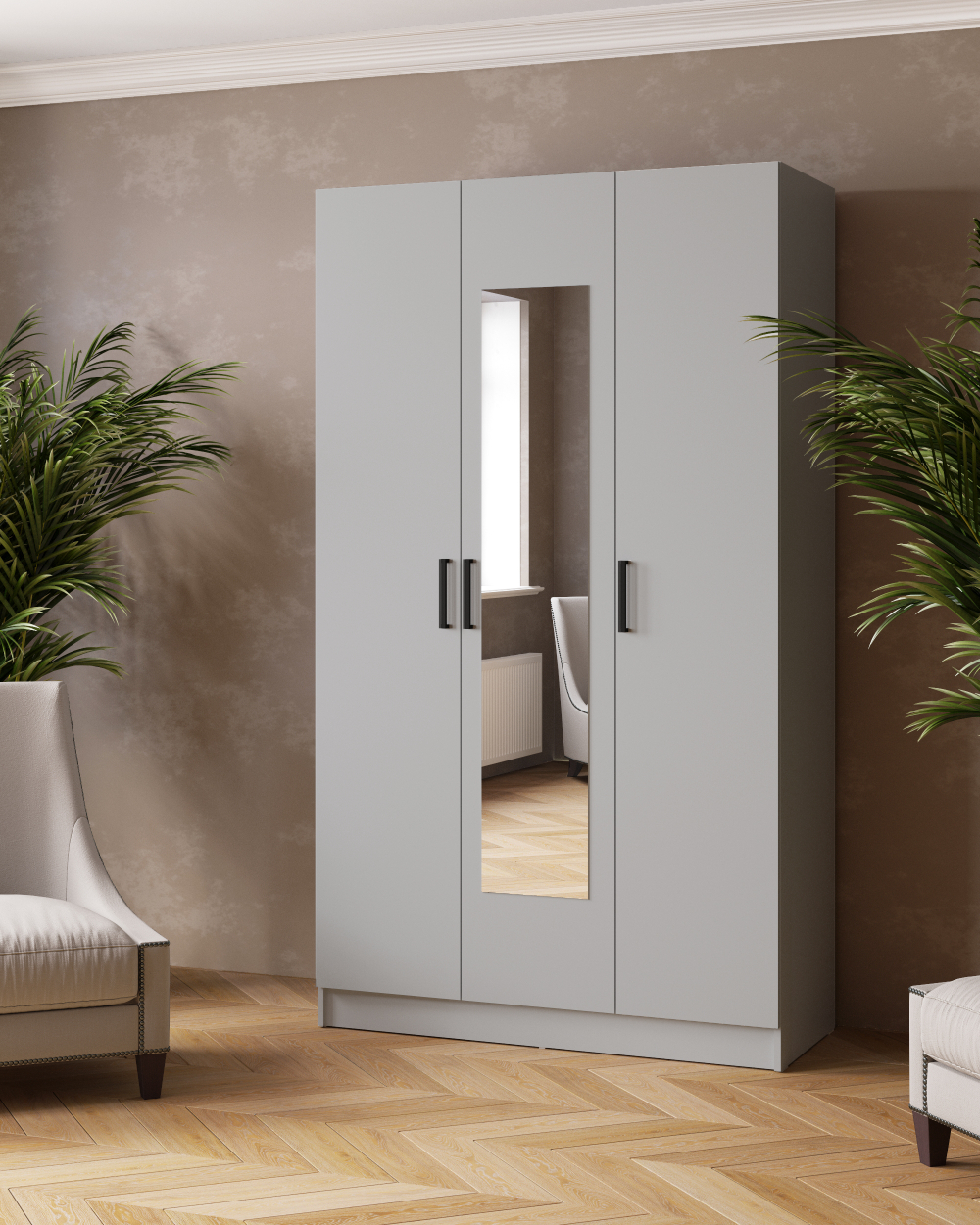 Шкаф Ларс 1,2 с зеркалом (МБ3)