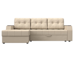 Диван угловой Эмир БС левый угол, Бежевый, Экокожа, 27849L