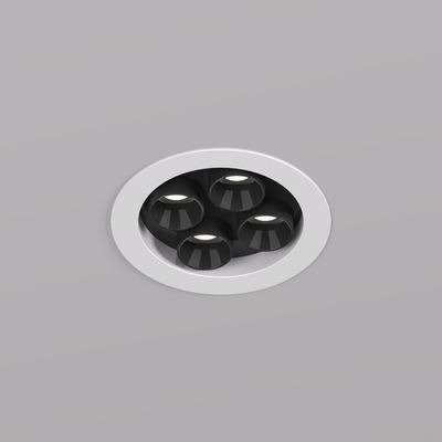 DK2510-WB Встраиваемый светильник SPACE со светодиодом d65 220V 8W 38° 4000К IP20 белый/черный алюминий